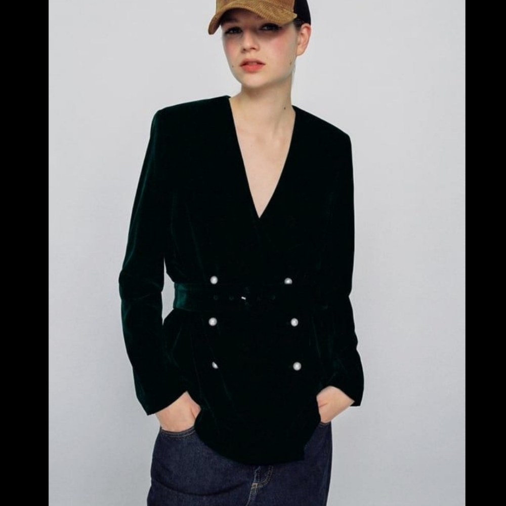 BNWT! Zara velvet top